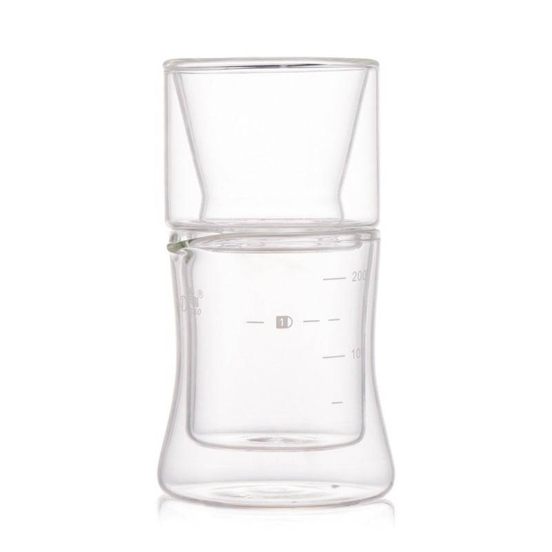 Double Glass Cake Type Coffee Pot Creation