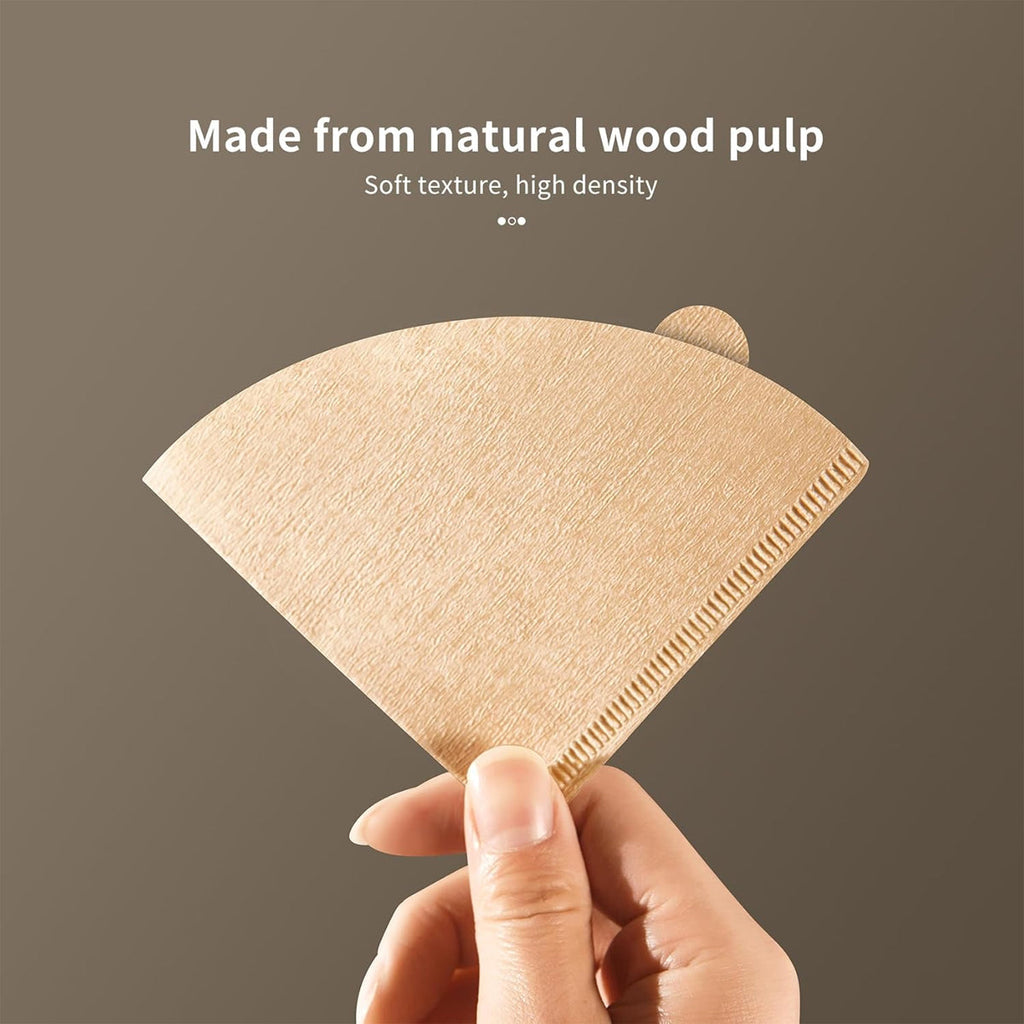 100PCS Coffee Filter Paper Drip Cone Funnel Handmade Filters for Coffee Machine - V01-100PCS